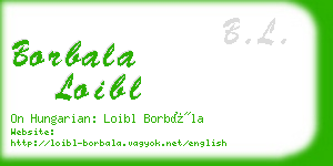 borbala loibl business card
